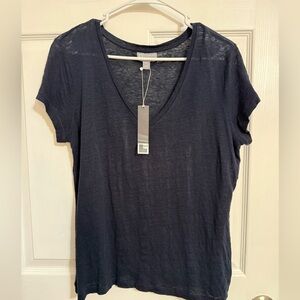 Women's Navy V-Neck T-Shirt